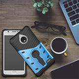 Original PU + TPU Back Armor Cover for Moto G5, G5S, G4 C Plus, and more