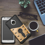 Original PU + TPU Back Armor Cover for Moto G5, G5S, G4 C Plus, and more