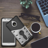 Original PU + TPU Back Armor Cover for Moto G5, G5S, G4 C Plus, and more