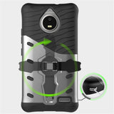 Original PU + TPU Back Armor Cover for Moto G5, G5S, G4 C Plus, and more