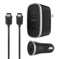 BELKIN CHARGER KIT 15W USB-C | CAR AND HOME WITH CABLE TYPE-C