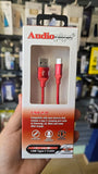 AUDIOPIPE USB CHARGE CABLE TYPE C |  RED | 3'