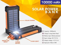 Solar Power Bank | RECHARGEABLE | 10,000mah