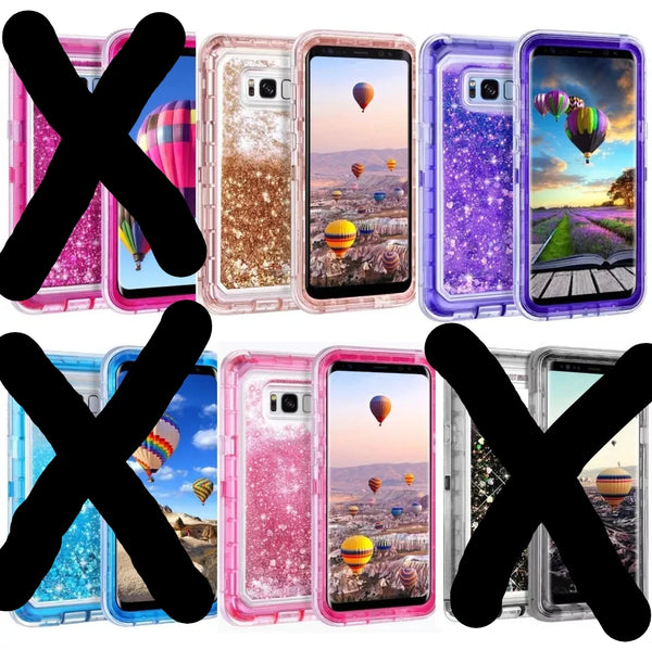 Very Hard Cover Glitter Liquid For Samsung S8 | VIOLET | GOLD | PINK