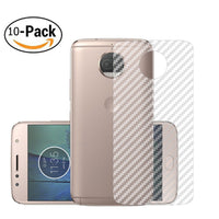 10PACK 3D Matte Carbon Fiber Protective Back Film Guard For Motorola G5s G5 Plus G4 Play X4 Moto C E4 Plus Rear Screen Protector