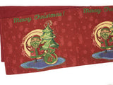 DaDa Bedding Santa Clause Table Runner, Colorful Holiday Red Tapestry (17615)