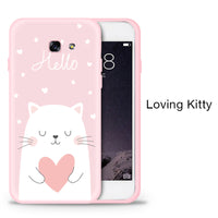 Cute Soft Silicone Matte Cases for Samsung A5, Galaxy S7, S7 Edge, S8, S9 Plus, A8,  J7, and more