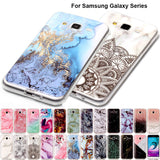 Marble Soft Tpu Skin Back Shell Case for Samsung Galaxy J3 Emerge, J5, J7, A3, A5 2017, Grand Prime, G530,and more