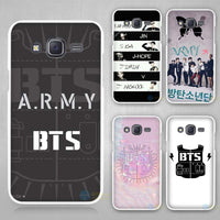 BTS K-Pop Boys Hard White Plastic  Cover for Samsung Galaxy J1, J2, J3, J5, and more