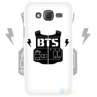 BTS K-Pop Boys Hard White Plastic  Cover for Samsung Galaxy J1, J2, J3, J5, and more