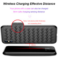 LCD 8000mAh QI Wireless Charging Pad and Power Bank 2A Dual USB | Compatible with IPhone and Samsung