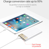 10000mAh Quick Charge 3.0 Power Bank Dual USB LCD | Compatible with Mobile Phones and Tablets