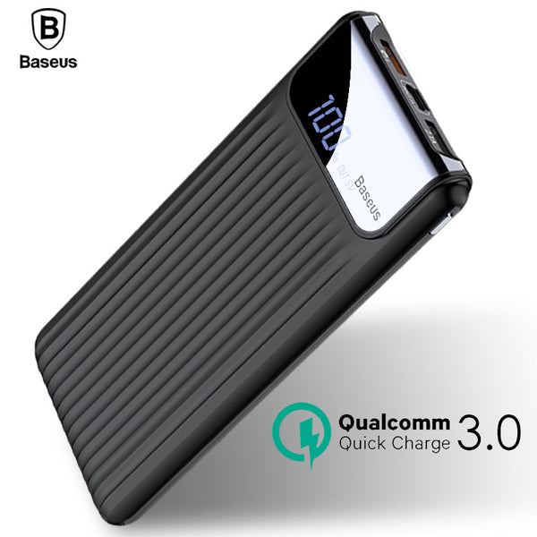 10000mAh Quick Charge 3.0 Power Bank Dual USB LCD | Compatible with Mobile Phones and Tablets
