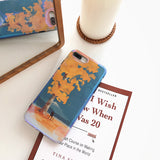 Blu ray Landscape Painting Case for iphone X, 7, 7 Plus, 8, 8 plus, and more