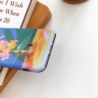 Blu ray Landscape Painting Case for iphone X, 7, 7 Plus, 8, 8 plus, and more