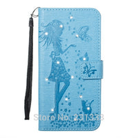 Leather Diamond Fairy Case with Card Holder | for ZTE Zmax Pro Z981 MAX XL N9560