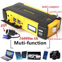 16000mAh 12V Car Jump Starter for Emergencies | Multifunctional | Has an LED Light