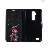 Leather Flower Heel Wallet Phone Case for ZTE Max XL N9560 Z986/Blade Max 3