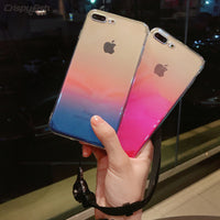 Ombre TPU Blu Ray Phone Case for iPhone 6, 6s, 7, X, and more