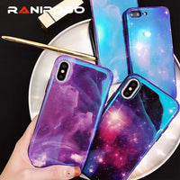 TPU Blu Ray Flamingo and Galaxy Phone Case for iphone 7, 6, 8, and more