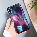 TPU Blu Ray Flamingo and Galaxy Phone Case for iphone 7, 6, 8, and more