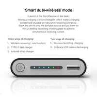 10000mAh Qi External Battery Power Bank Compatible with most Mobile Phones