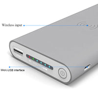 10000mAh Qi External Battery Power Bank Compatible with most Mobile Phones