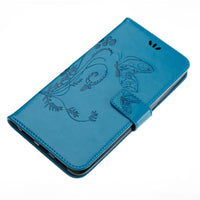 Leather Butterfy Case with Card Holder and Strap for ZTE ZMax Pro Z981 / Max XL N9560 Z986, and more