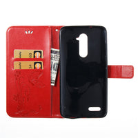 Leather Butterfy Case with Card Holder and Strap for ZTE ZMax Pro Z981 / Max XL N9560 Z986, and more