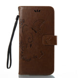 Leather Butterfy Case with Card Holder and Strap for ZTE ZMax Pro Z981 / Max XL N9560 Z986, and more