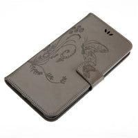 Leather Butterfy Case with Card Holder and Strap for ZTE ZMax Pro Z981 / Max XL N9560 Z986, and more