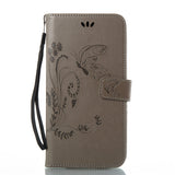 Leather Butterfy Case with Card Holder and Strap for ZTE ZMax Pro Z981 / Max XL N9560 Z986, and more