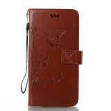 Leather Butterfy Case with Card Holder and Strap for ZTE ZMax Pro Z981 / Max XL N9560 Z986, and more