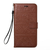 Elephants Embossed Leather Flip Wallet Phone Case for ZTE Max XL Z986 N9560