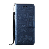 Elephants Embossed Leather Flip Wallet Phone Case for ZTE Max XL Z986 N9560