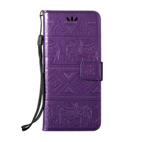 Elephants Embossed Leather Flip Wallet Phone Case for ZTE Max XL Z986 N9560