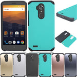 Dual Layer Shockproof Armor Case for ZTE Max XL, N9560 Z986/Blade Max 3/Max Blue 4G LTE