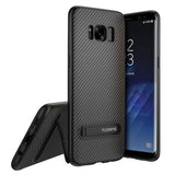 FLOVEME Case For Samsung S8 S7 Galaxy S9 Plus Luxury Carbon Fiber Kickstand TPU Cover For Samsung Note 8 S9 S7 Edge Case Capinha