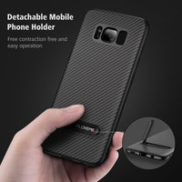 FLOVEME Case For Samsung S8 S7 Galaxy S9 Plus Luxury Carbon Fiber Kickstand TPU Cover For Samsung Note 8 S9 S7 Edge Case Capinha