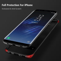 FLOVEME Luxury Phone Case For Samsung S8 S7 Edge S9 Case Kickstand Phone Cover For Samsung Galaxy S8 NOTE 8 S9 Case Silicone