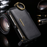 FLOVEME Retro Leather Phone Case For Samsung Galaxy S8 S8 Plus Card Wallet Phone Bag Cases For Samsung S6 S7 Edge Note 8 5 Cover