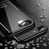 FLOVEME Tempered Glass Phone Case for iPhone X 10 , 0.55MM Protective Mobile Phone Cover Cases for iPhone 7 8 7 Plus Accessories