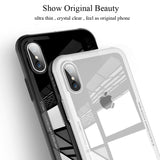 FLOVEME Tempered Glass Phone Case for iPhone X 10 , 0.55MM Protective Mobile Phone Cover Cases for iPhone 7 8 7 Plus Accessories