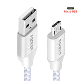 FONKEN Micro USB Cable Quick Charger Mini USB Phone Cable 2128AWG QC3.0 2.4A Charging Data Cord Power Bank Mobile Phone Cables