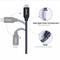 FONKEN USB Type-C Cable Quick Charge USB C 2.0 Long Type C Cable 2.4A Fast Charging Data Cord for Power Bank Mobile Phone Cables