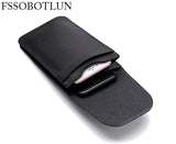 FSSOBOTLUN,Universal 6.0 inch Double Pocket Waist Belt Microfiber Leather Case For ZTE Blade X Max/Max Duo LTE /Alcatel A3 XL