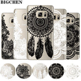 Floral Lace Mandala Case For Coque Samsung Galaxy Grand Prime S6 S7 Edge S8 Plus J2 J3 J5 J7 A3 A5 A7 15 2016 2017 Note 8 Cover 1