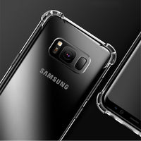 For Samsung Galaxy S9 S8 Plus S7 Edge Note 5 8 A3 A5 A7 A8 J3 J5 J7 2016 2017 2018 Air Cushion Case Crystal TPU Silicone Cover