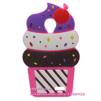 For ZTE Maven 2 Z831/ Avid Plus Z828 / Sonata 3 Z832 / Avid Trio Z833 Case Soft Silicone Back Cover Pink Cupcake