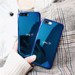 For iphone 7 case blue ray luxury Fashion Soft TPU Cover For iphone 6 s 7 8 plus Moer back cover For iphone X case Blue ray case